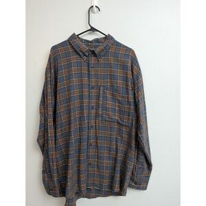 X1 Heybo Outdoors Men's Size Large Full Button Long Sleeve Plaid Shirt